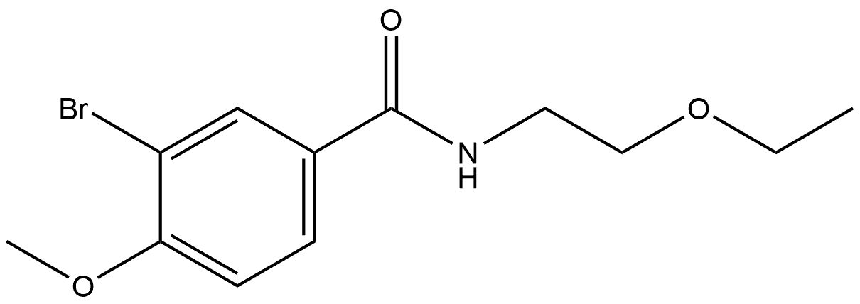 3-Bromo-N-(2-ethoxyethyl)-4-methoxybenzamide Structure