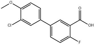 5-(3-Chloro-4-methoxyphenyl)-2-fluorobenzoic acid Structure