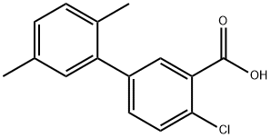 2-Chloro-5-(2,5-dimethylphenyl)benzoic acid Structure