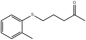 2-Pentanone, 5-[(2-methylphenyl)thio]- Structure