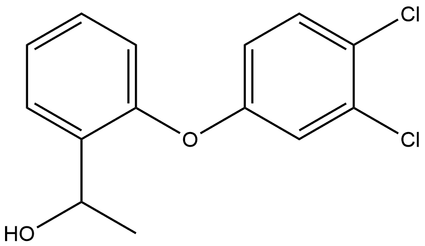 1-[2-(3,4-Dichlorophenoxy)phenyl]ethan-1-ol 구조식 이미지