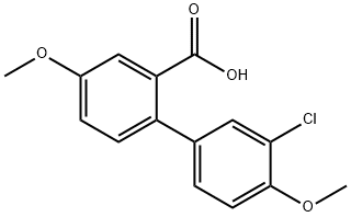 2-(3-Chloro-4-methoxyphenyl)-5-methoxybenzoic acid Structure