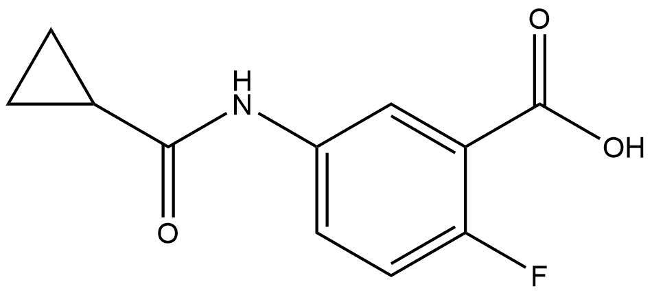 5-[(Cyclopropylcarbonyl)amino]-2-fluorobenzoic acid Structure