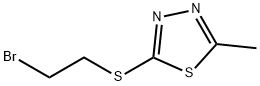 1,3,4-Thiadiazole, 2-[(2-bromoethyl)thio]-5-methyl- Structure