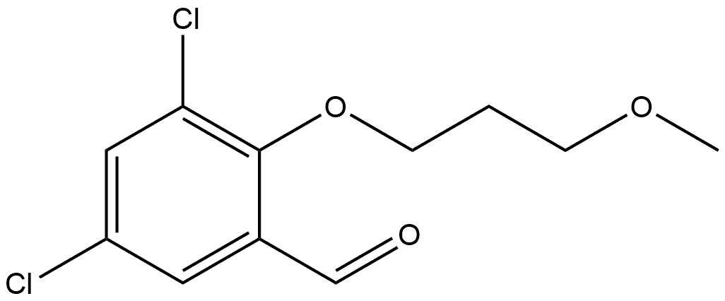 3,5-Dichloro-2-(3-methoxypropoxy)benzaldehyde Structure