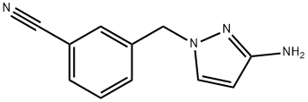 Benzonitrile, 3-[(3-amino-1H-pyrazol-1-yl)methyl]- Structure