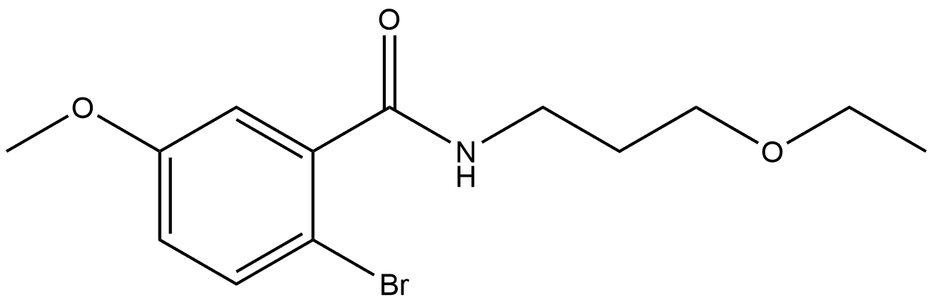 2-Bromo-N-(3-ethoxypropyl)-5-methoxybenzamide Structure