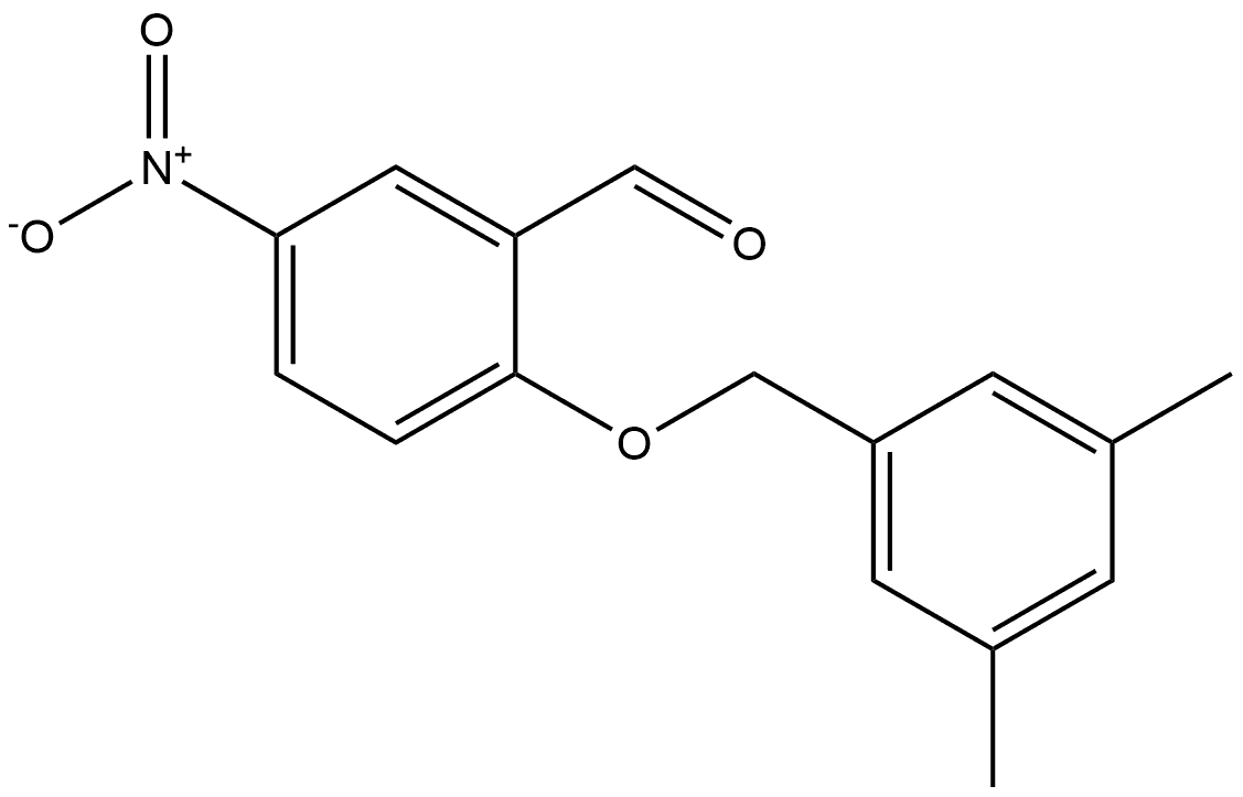 2-((3,5-dimethylbenzyl)oxy)-5-nitrobenzaldehyde Structure