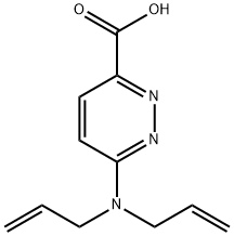 3-Pyridazinecarboxylic acid, 6-(di-2-propen-1-ylamino)- Structure