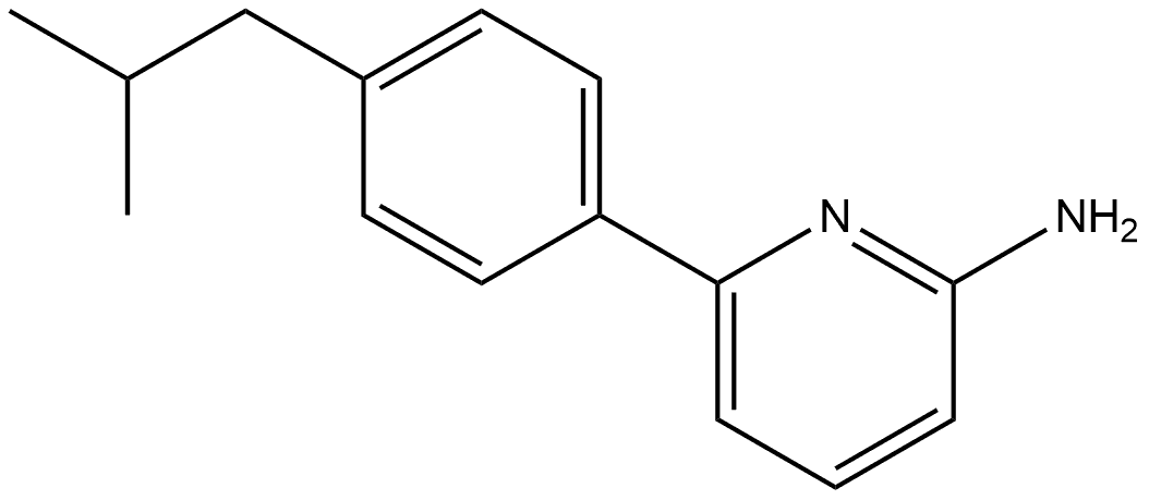 6-[4-(2-Methylpropyl)phenyl]-2-pyridinamine Structure