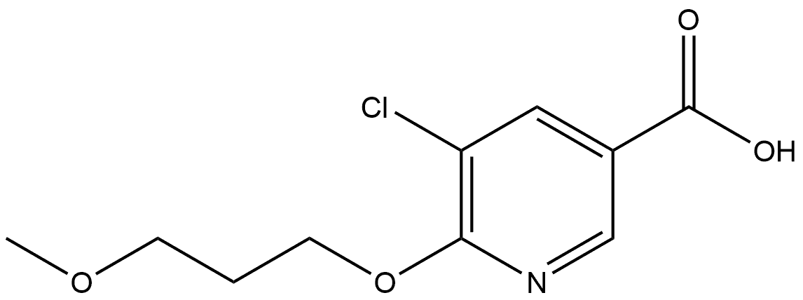 5-Chloro-6-(3-methoxypropoxy)-3-pyridinecarboxylic acid Structure