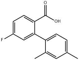 2-(2,4-Dimethylphenyl)-4-fluorobenzoic acid Structure