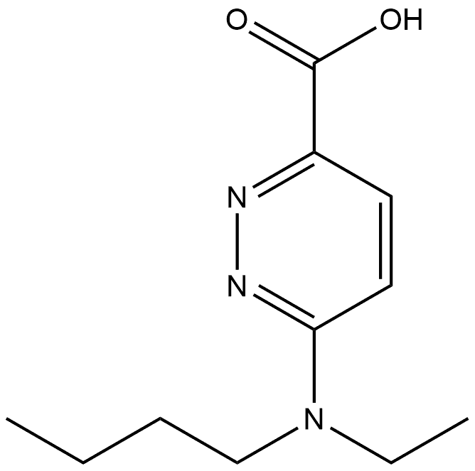 3-Pyridazinecarboxylic acid, 6-(butylethylamino)- Structure