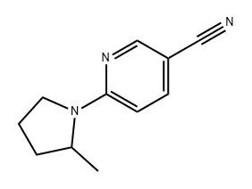 3-Pyridinecarbonitrile, 6-(2-methyl-1-pyrrolidinyl)- Structure