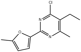 4-Chloro-5-ethyl-6-methyl-2-(5-methylfuran-2-yl)pyrimidine Structure