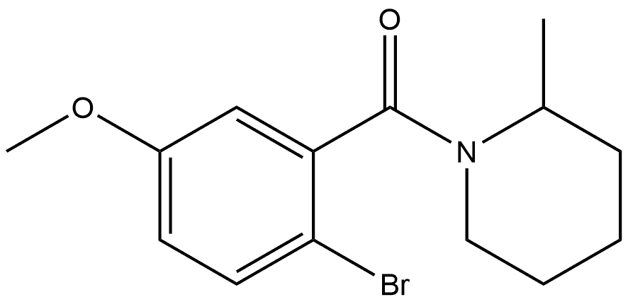 (2-Bromo-5-methoxyphenyl)(2-methyl-1-piperidinyl)methanone Structure