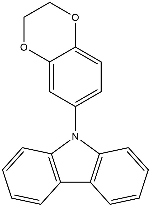 9-(2,3-Dihydro-1,4-benzodioxin-6-yl)-9H-carbazole Structure