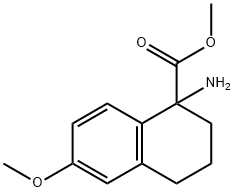 1-Naphthalenecarboxylic acid, 1-amino-1,2,3,4-tetrahydro-6-methoxy-, methyl ester Structure