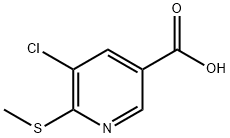 5-Chloro-6-(methylthio)nicotinic acid Structure