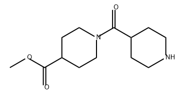 4-Piperidinecarboxylic acid, 1-(4-piperidinylcarbonyl)-, methyl ester Structure