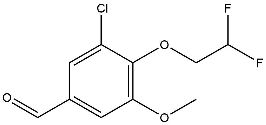 3-Chloro-4-(2,2-difluoroethoxy)-5-methoxybenzaldehyde Structure