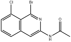 N-(1-Bromo-8-chloro-3-isoquinolinyl)acetamide Structure