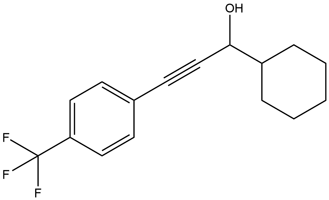 α-[2-[4-(Trifluoromethyl)phenyl]ethynyl]cyclohexanemethanol Structure