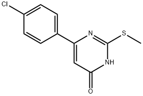 6-(4-Chlorophenyl)-2-(methylthio)pyrimidin-4(3H)-one Structure