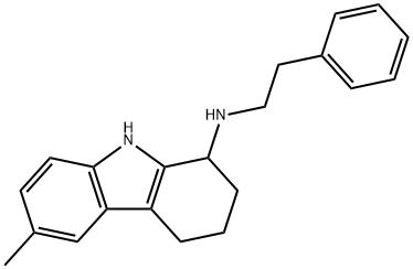 1H-Carbazol-1-amine, 2,3,4,9-tetrahydro-6-methyl-N-(2-phenylethyl)- Structure