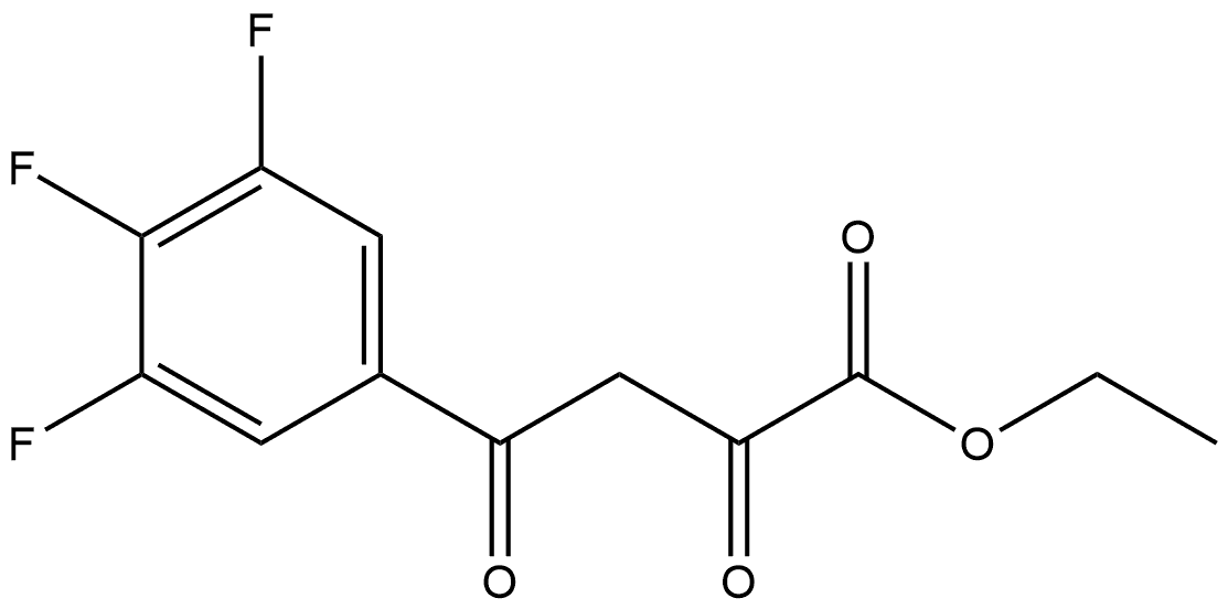 Ethyl 2,4-Dioxo-4-(3,4,5-trifluorophenyl)butanoate Structure