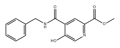 2-Pyridinecarboxylic acid, 5-hydroxy-4-[[(phenylmethyl)amino]carbonyl]-, methyl ester Structure