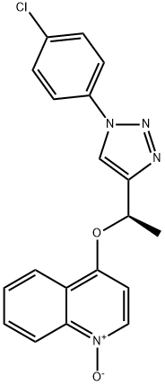 Quinoline, 4-[(1R)-1-[1-(4-chlorophenyl)-1H-1,2,3-triazol-4-yl]ethoxy]-, 1-oxide Structure