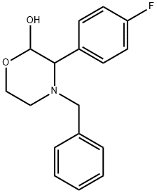 2-Morpholinol, 3-(4-fluorophenyl)-4-(phenylmethyl)- Structure