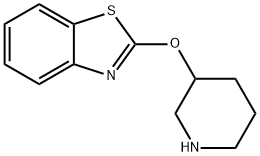 2-Piperidin-3-yloxy-1,3-benzothiazole Structure