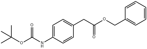 Benzeneacetic acid, 4-[[(1,1-dimethylethoxy)carbonyl]amino]-, phenylmethyl ester Structure