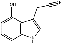 1H-Indole-3-acetonitrile, 4-hydroxy- Structure