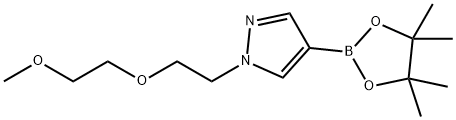 1H-Pyrazole, 1-[2-(2-methoxyethoxy)ethyl]-4-(4,4,5,5-tetramethyl-1,3,2-dioxaborolan-2-yl)- Structure