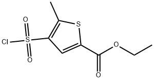 2-Thiophenecarboxylic acid, 4-(chlorosulfonyl)-5-methyl-, ethyl ester Structure