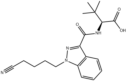 L-Valine, N-[[1-(4-cyanobutyl)-1H-indazol-3-yl]carbonyl]-3-methyl- Structure