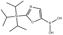 Boronic acid, B-[2-[tris(1-methylethyl)silyl]-5-oxazolyl]- Structure