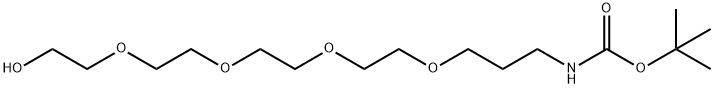 6,9,12,15-Tetraoxa-2-azaheptadecanoic acid, 17-hydroxy-, 1,1-dimethylethyl ester 구조식 이미지