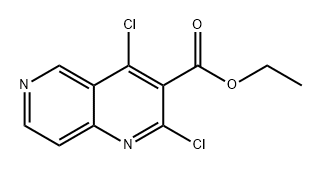 1,6-Naphthyridine-3-carboxylic acid, 2,4-dichloro-, ethyl ester Structure