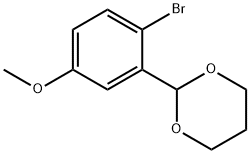 1,3-Dioxane, 2-(2-bromo-5-methoxyphenyl)- Structure