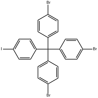 tris(4-bromophenyl)-4-iodophenyl methane Structure