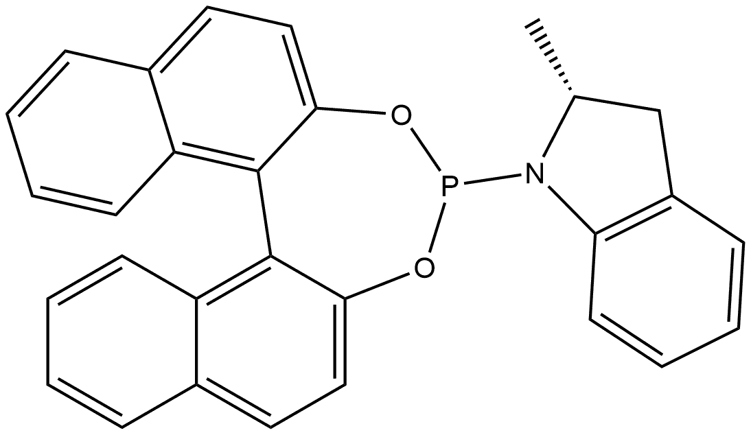 (2R)-1-(11bR)-Dinaphtho[2,1-d:1′,2′-f][1,3,2]dioxaphosphepin-4-yl-2,3-dihydro-2-methyl-1H-indole 구조식 이미지