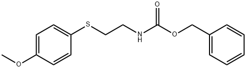 Carbamic acid, N-[2-[(4-methoxyphenyl)thio]ethyl]-, phenylmethyl ester Structure