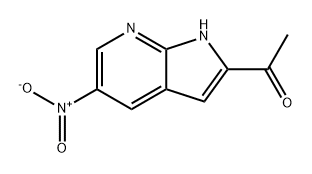 Ethanone, 1-(5-nitro-1H-pyrrolo[2,3-b]pyridin-2-yl)- Structure