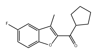 Methanone, cyclopentyl(5-fluoro-3-methyl-2-benzofuranyl)- Structure