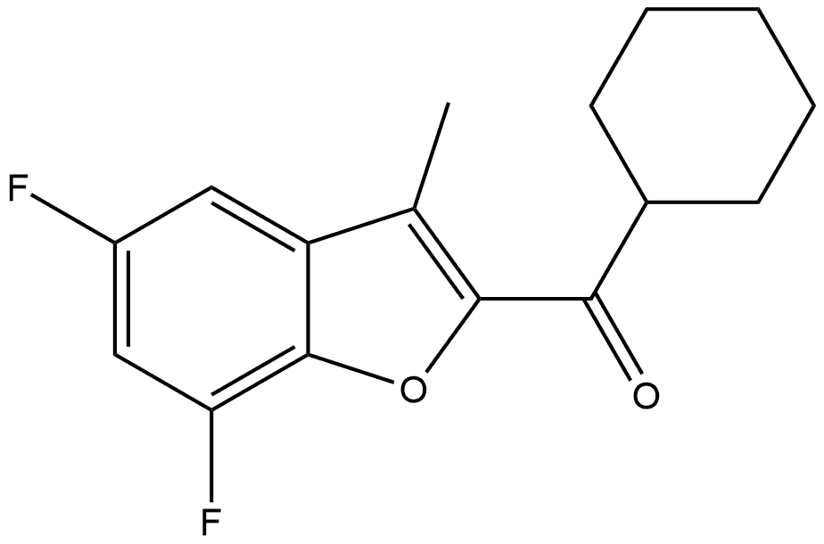 cyclohexyl(5,7-difluoro-3-methylbenzofuran-2-yl)methanone Structure