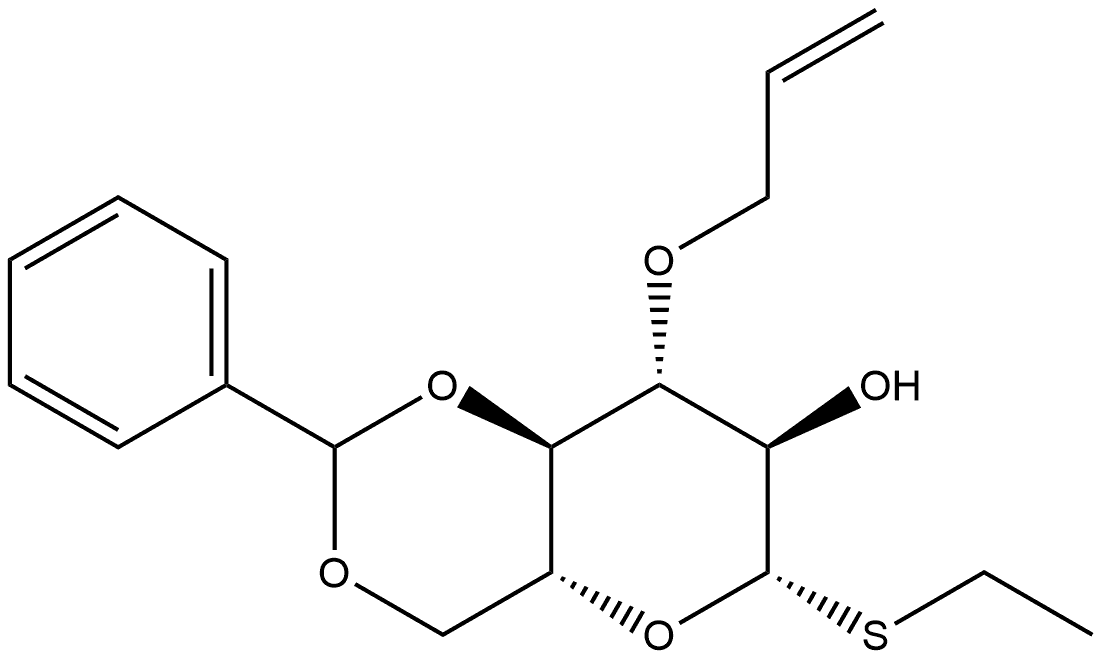 Ethyl 3-O-allyl-4,6-O-benzylidene-1-thio-β-D-glucopyranoside Structure